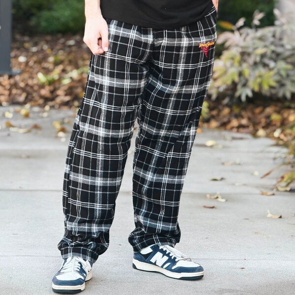 Concepts Sport Iowa State Swirl Black and Gray FA26 Plaid Pant
